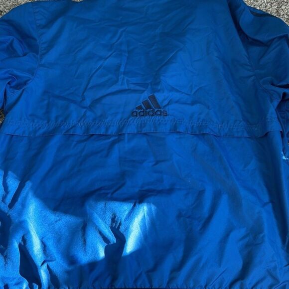 Royal blue pullover Adidas windbreaker rain coat - Picture 5 of 5